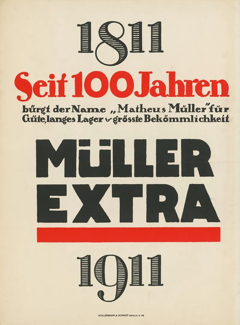 Seit 100 Jahren Muller Extra 1811 1911