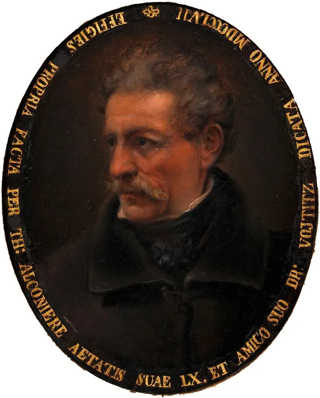 Selbstbildnis Theodore Alconiere Mit Freundschaftwidmung An Dr Vojtitz Wall Art by Theodore Alconiere - High-Resolution Digital Print