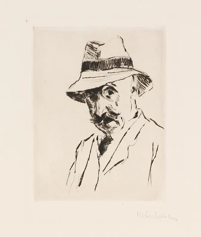Selbstportrait Mit Dem Hut Auf Dem Kopf