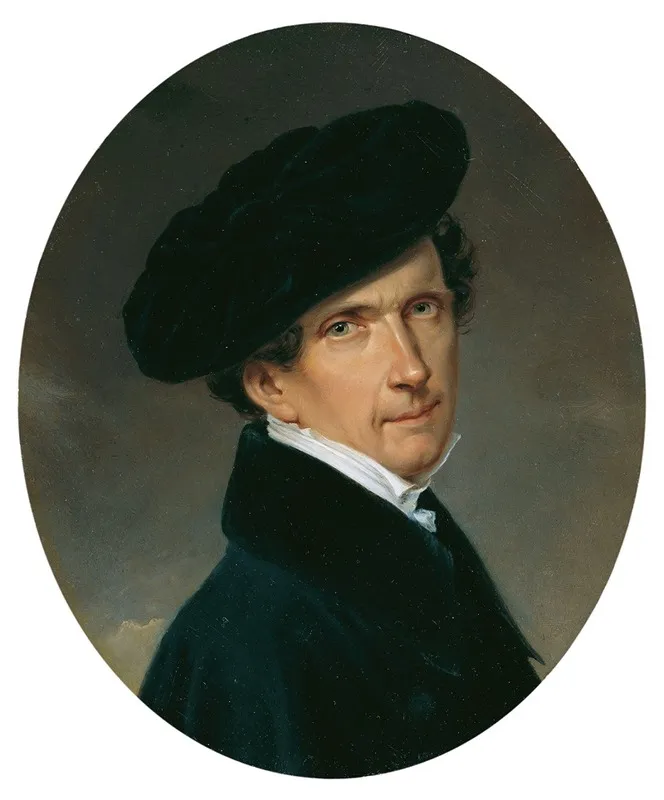 Selbstportrat 13 Wall Art by Josef Lambert Denk - High-Resolution Digital Print