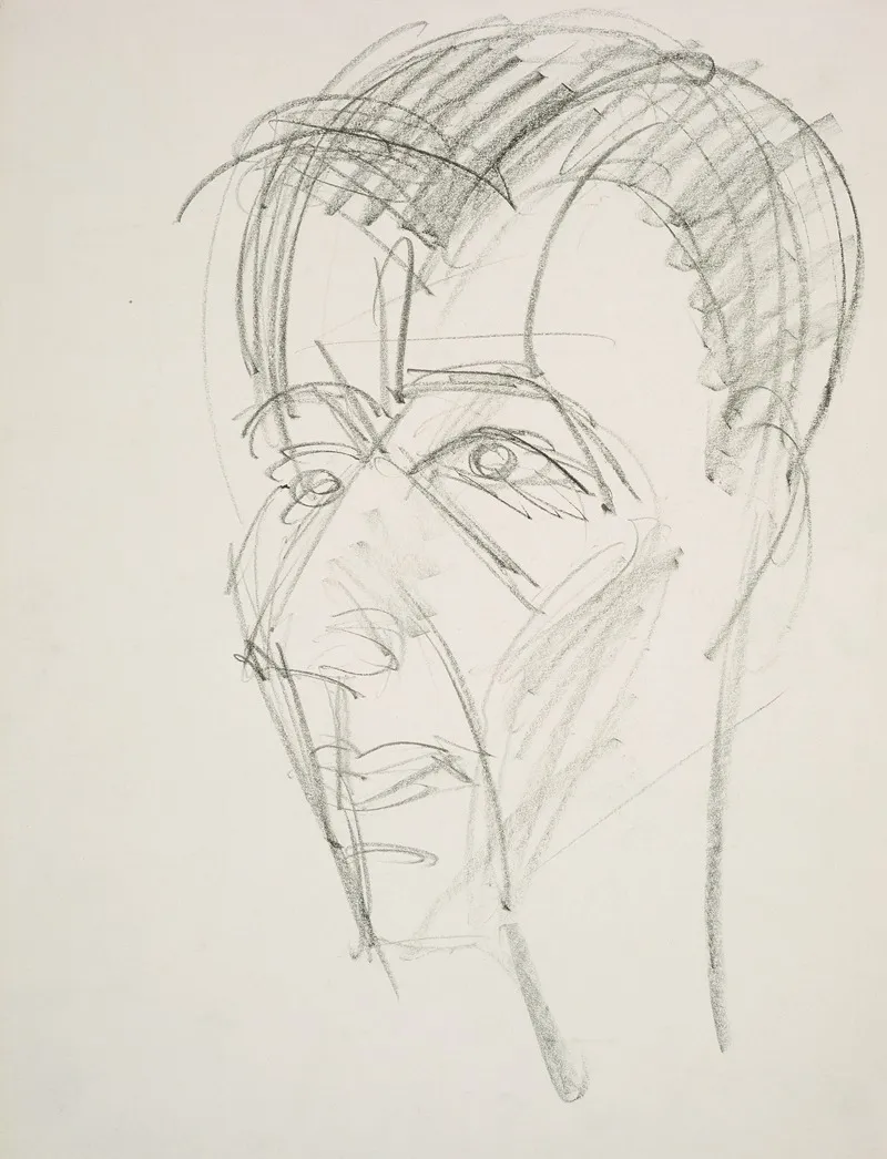 Self Portrait 710 Wall Art by Ernst Ludwig Kirchner - High-Resolution Digital Print
