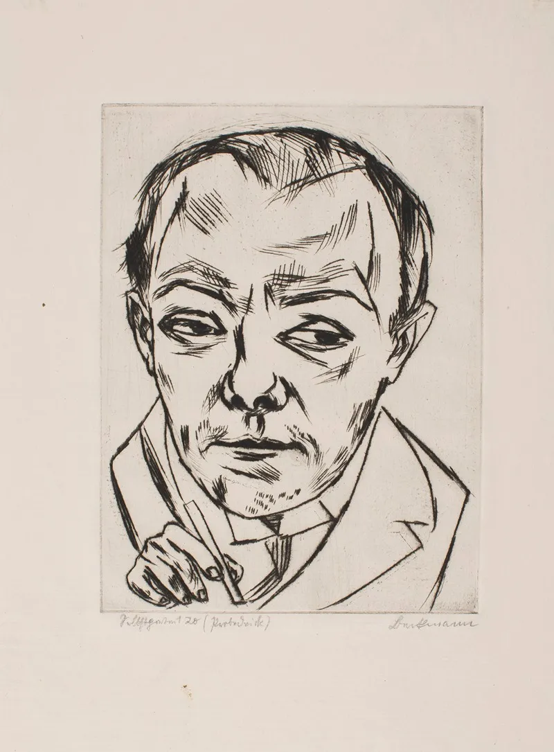 Self Portrait 785 Wall Art by Max Beckmann - High-Resolution Digital Print