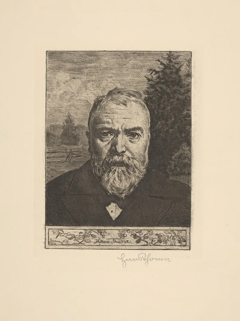 Self Portrait 798 Wall Art by Hans Thoma - High-Resolution Digital Print