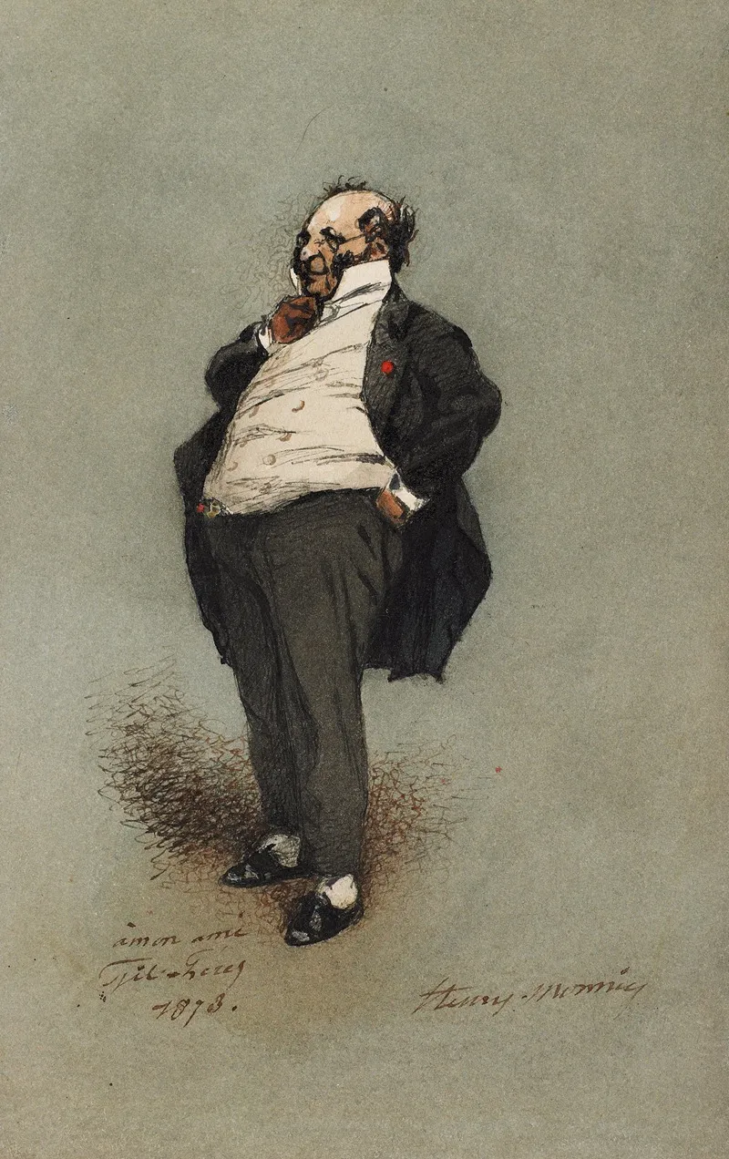 Self Portrait 887 Wall Art by Henry Bonaventure Monnier - High-Resolution Digital Print