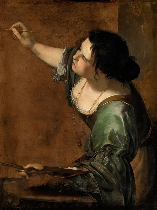 Self Portrait As The Allegory Of Painting Wall Art by Artemisia Gentileschi - High-Resolution Digital Print