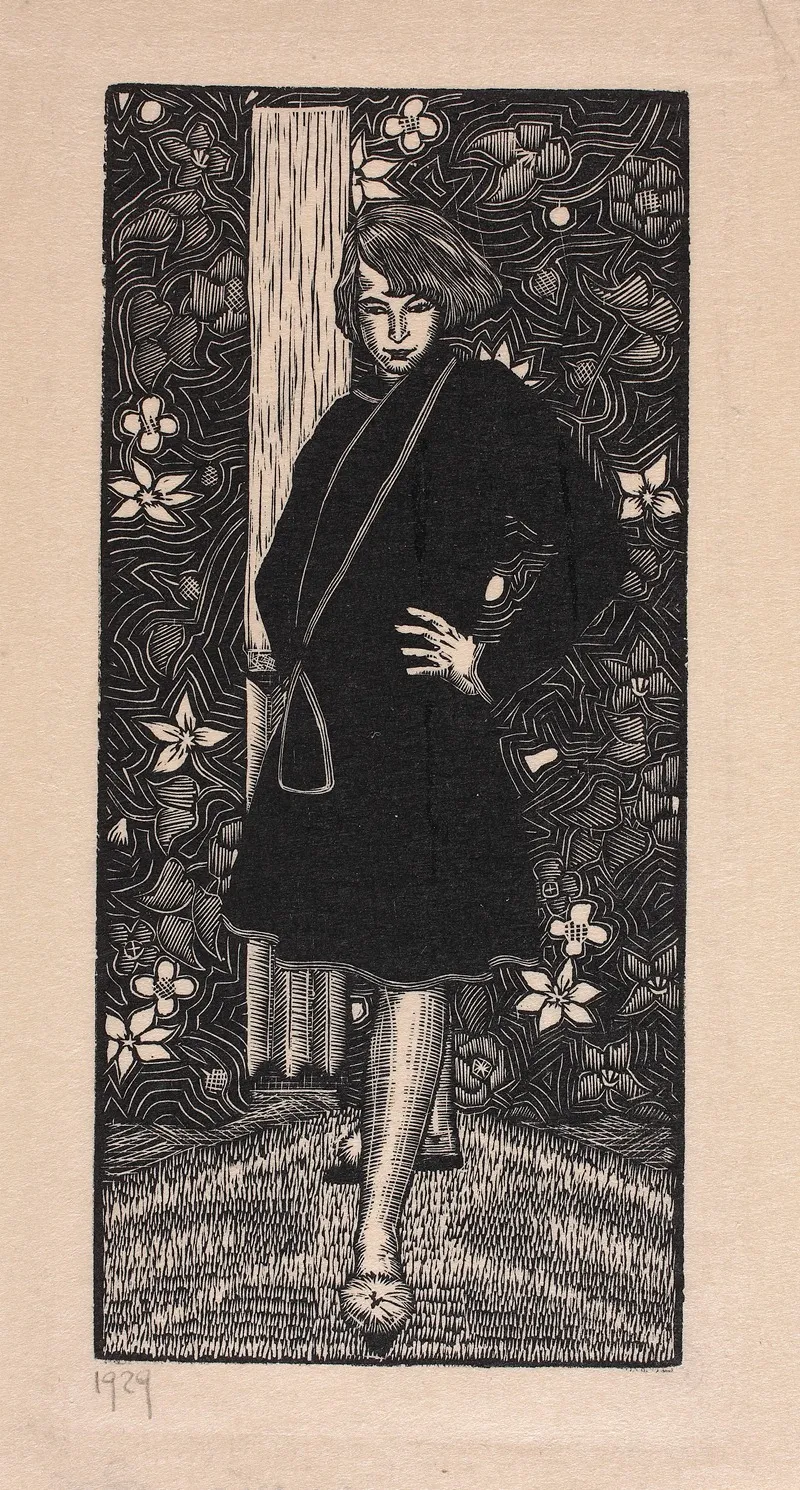 Self Portrait In A Home Dress