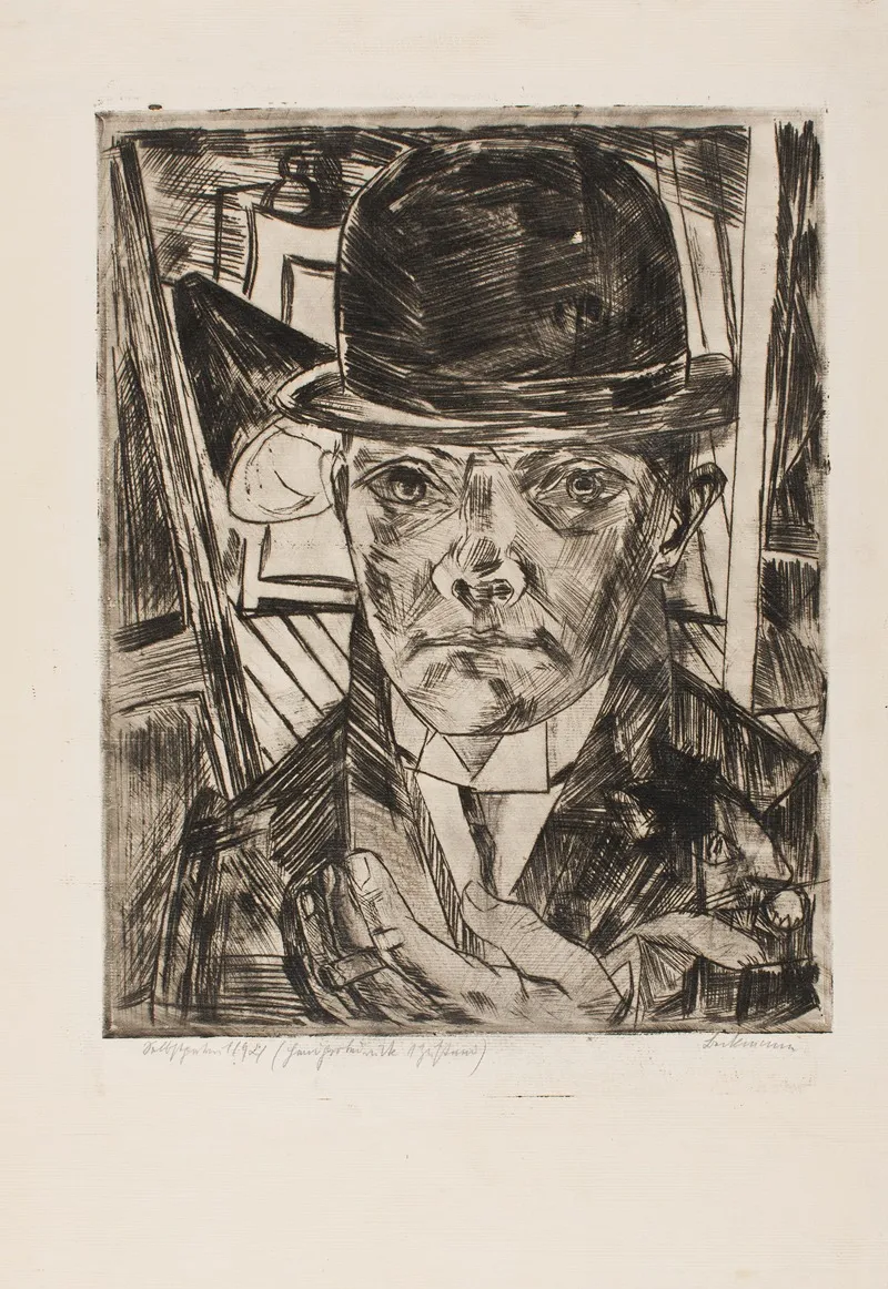 Self Portrait In Bowler Hat 2