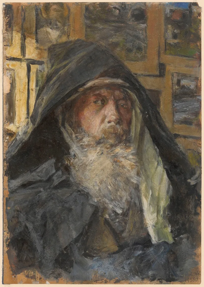 Self Portrait In Hood Wall Art by Johannes Graf - High-Resolution Digital Print