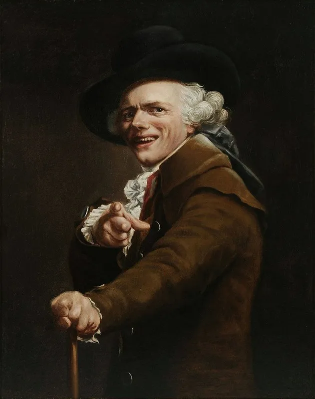 Self Portrait Of The Artist In The Guise Of A Mocker Wall Art by Joseph Ducreux - High-Resolution Digital Print