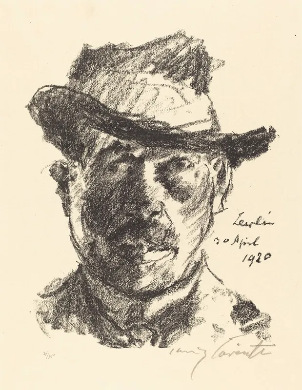 Self Portrait Selbstbildnis Ii Wall Art by Lovis Corinth - High-Resolution Digital Print