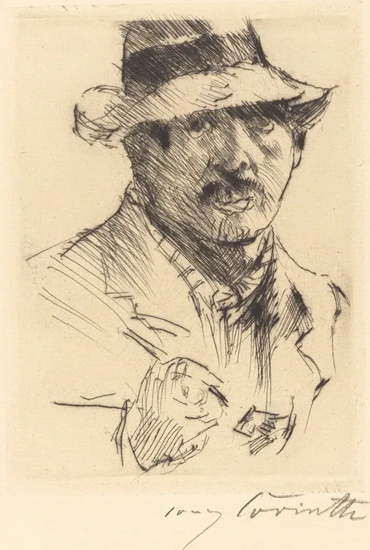 Self Portrait Selbstbildnis Iii Wall Art by Lovis Corinth - High-Resolution Digital Print