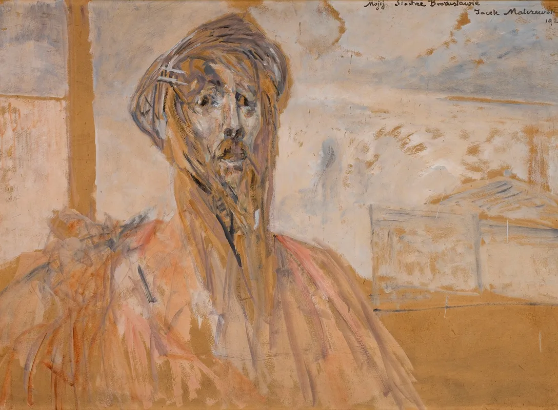 Self Portrait Sketch 2 Wall Art by Jacek Malczewski - High-Resolution Digital Print