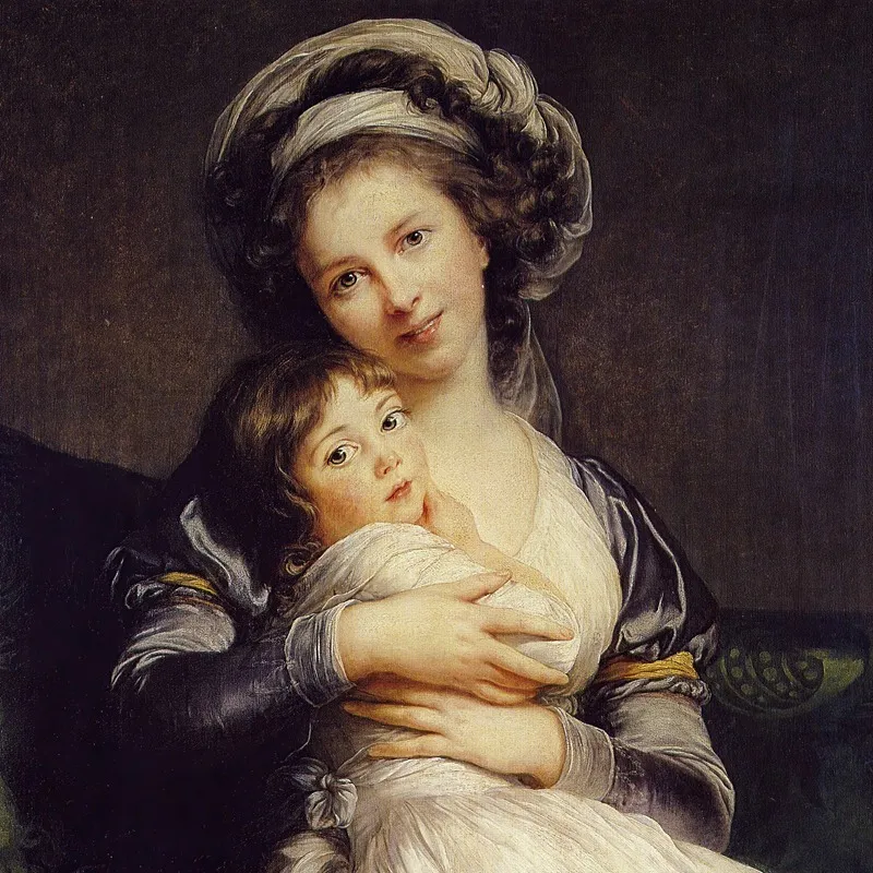Self Portrait With Her Daughter Julie Jeanne Julie Louise