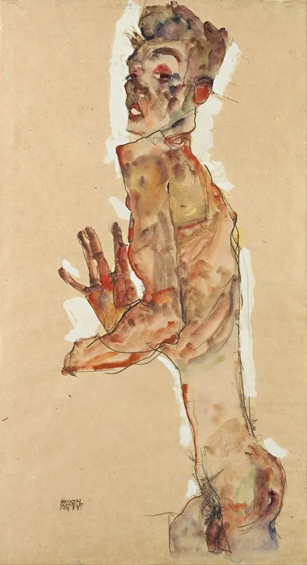 Self Portrait With Splayed Fingers