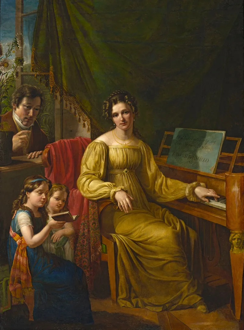 Self Portrait With The Family Wall Art by Jan Antoni Blank - High-Resolution Digital Print