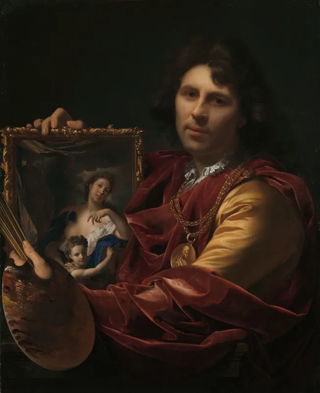 Self Portrait With The Portrait Of His Wife Margaretha Van Rees And Their Daughter Maria