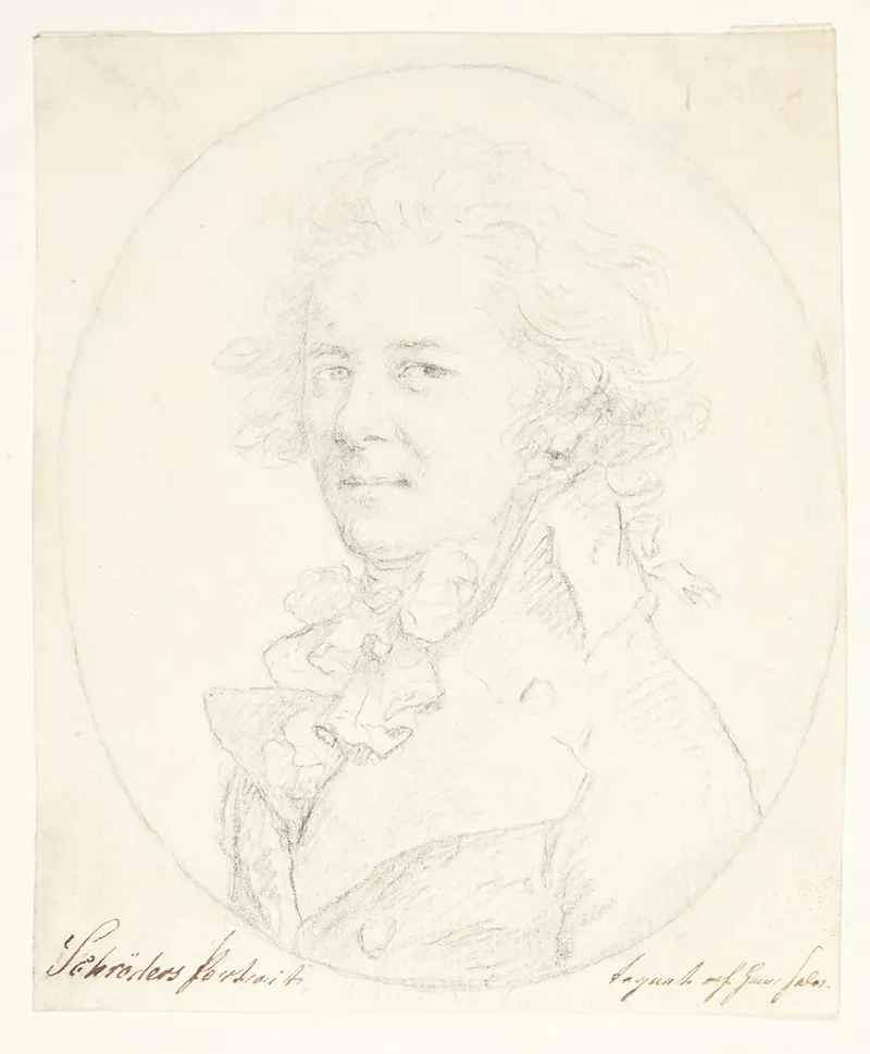 Selvportraet 7 Wall Art by Johann Heinrich Schröder - High-Resolution Digital Print