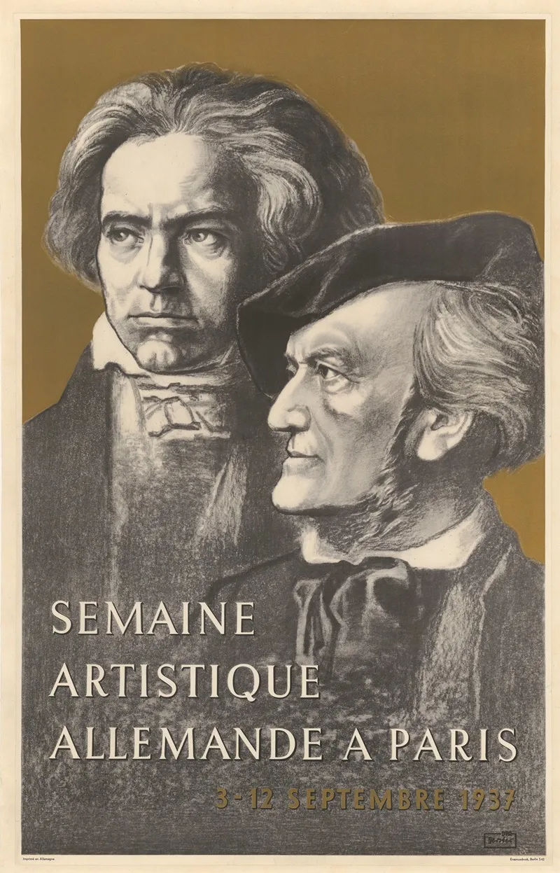 Semaine Artistique Allemande A Paris 3 12 Septembre 1937 Wall Art by Erasmusdruck - High-Resolution Digital Print