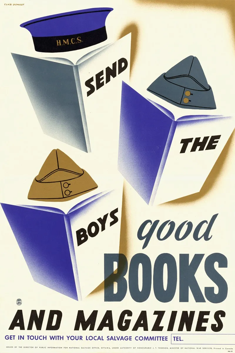 Send The Boys Good Books And Magazines Wall Art by Clair Stewart - High-Resolution Digital Print