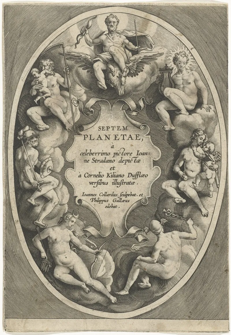 Septem Planetae Title Page Wall Art by Jan Collaert II - High-Resolution Digital Print