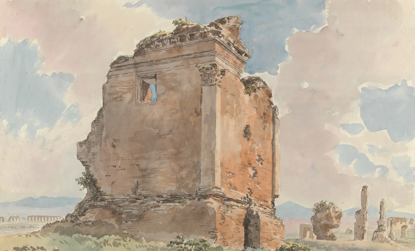 Sepulchre On The Via Nomentana In The Roman Campagna