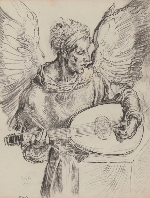 Seraph Playing Lute