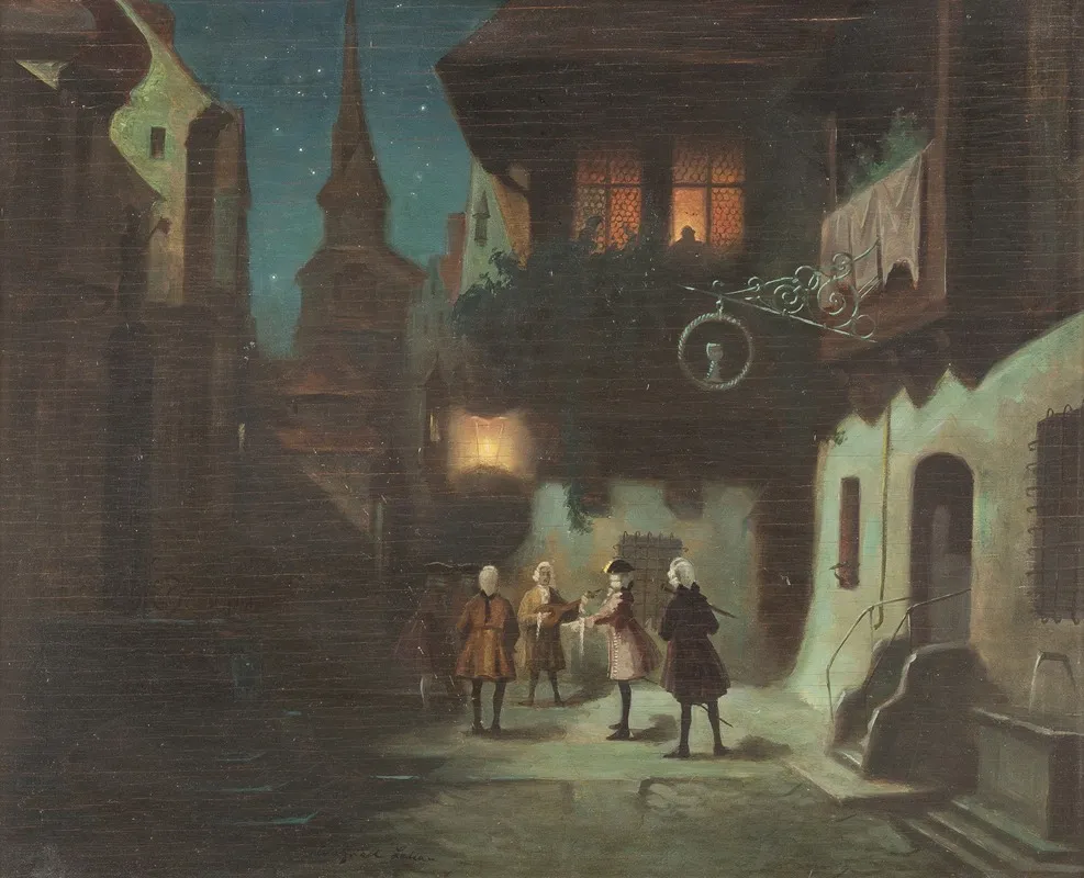 Serenade At Night Wall Art by Walfried Lettau - High-Resolution Digital Print