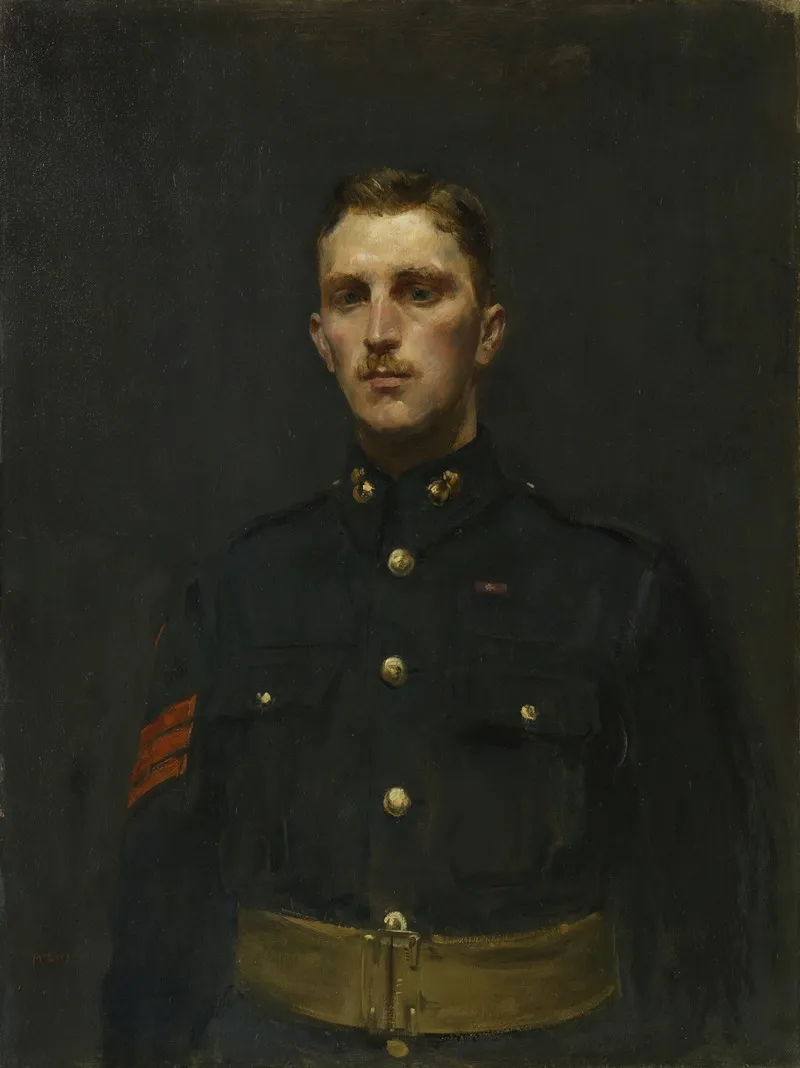 Sergeant N A Finch Vc Rma Wall Art by Ambrose McEvoy - High-Resolution Digital Print