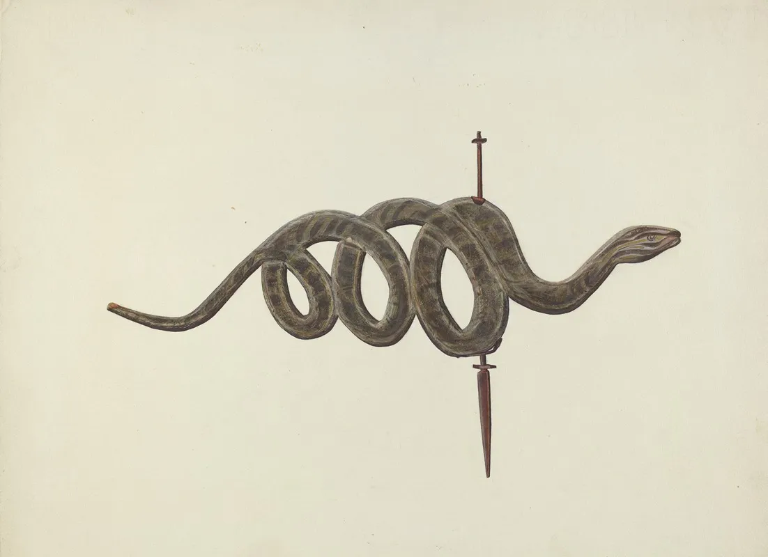 Serpent Weather Vane Wall Art by Lloyd Broome - High-Resolution Digital Print