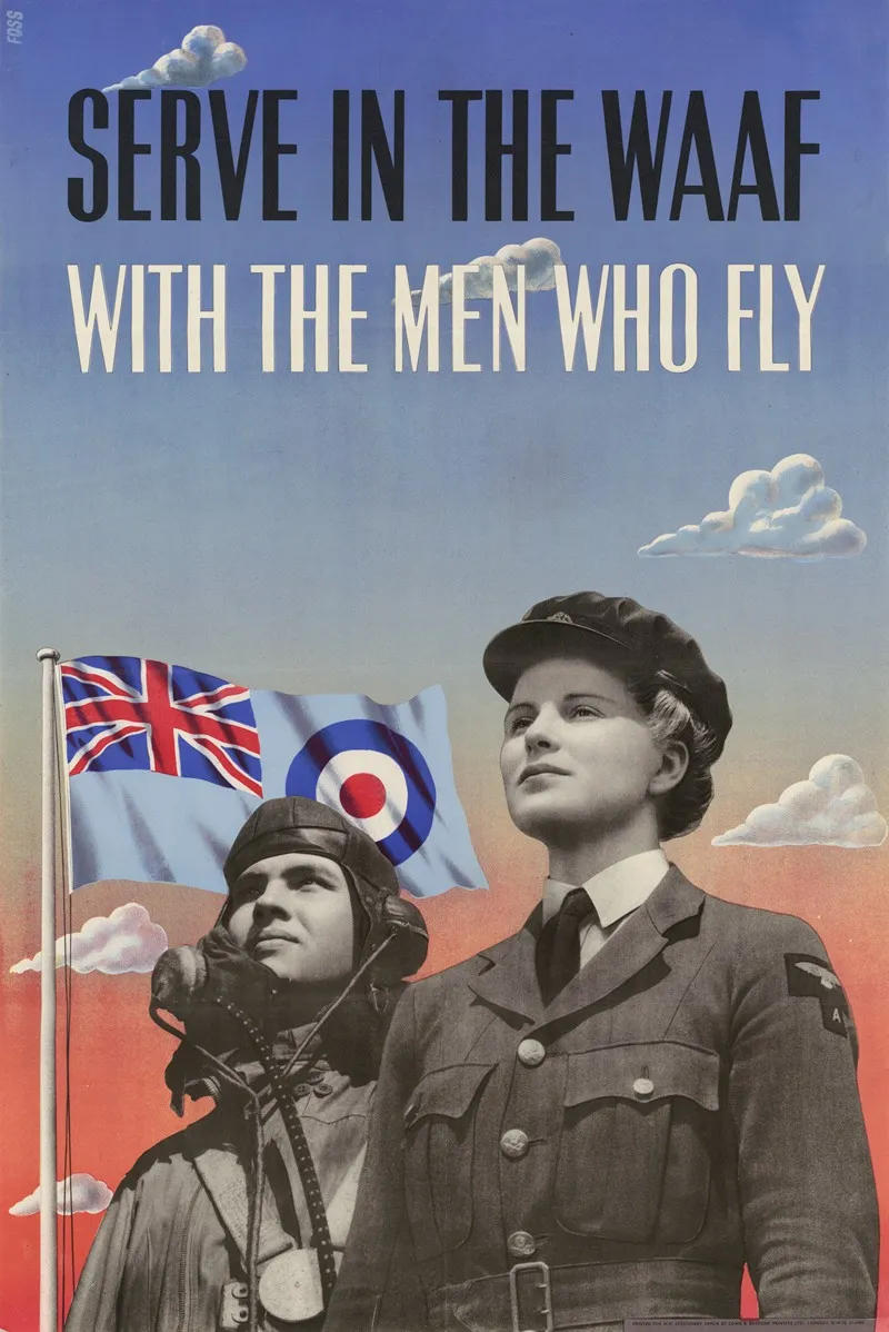 Serve In The Waaf With The Men Who Fly Wall Art by Jonathan Foss - High-Resolution Digital Print