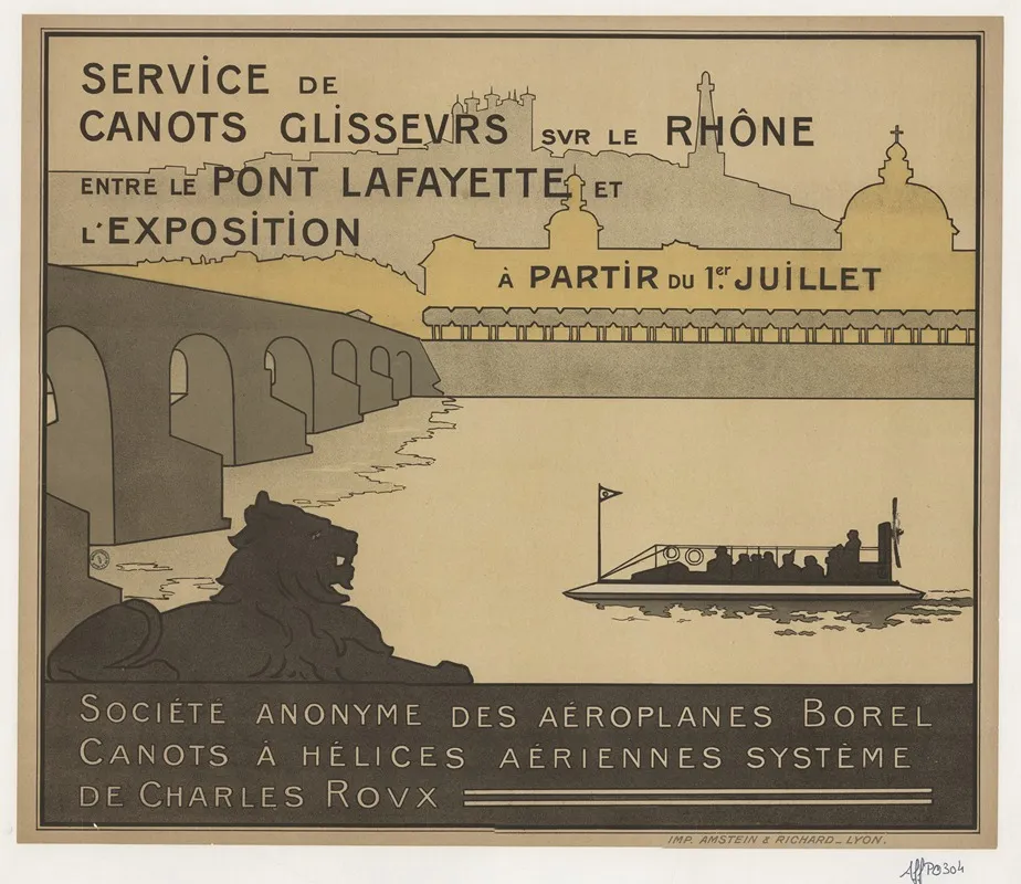 Service De Canots Glisseurs Sur Le Rhone