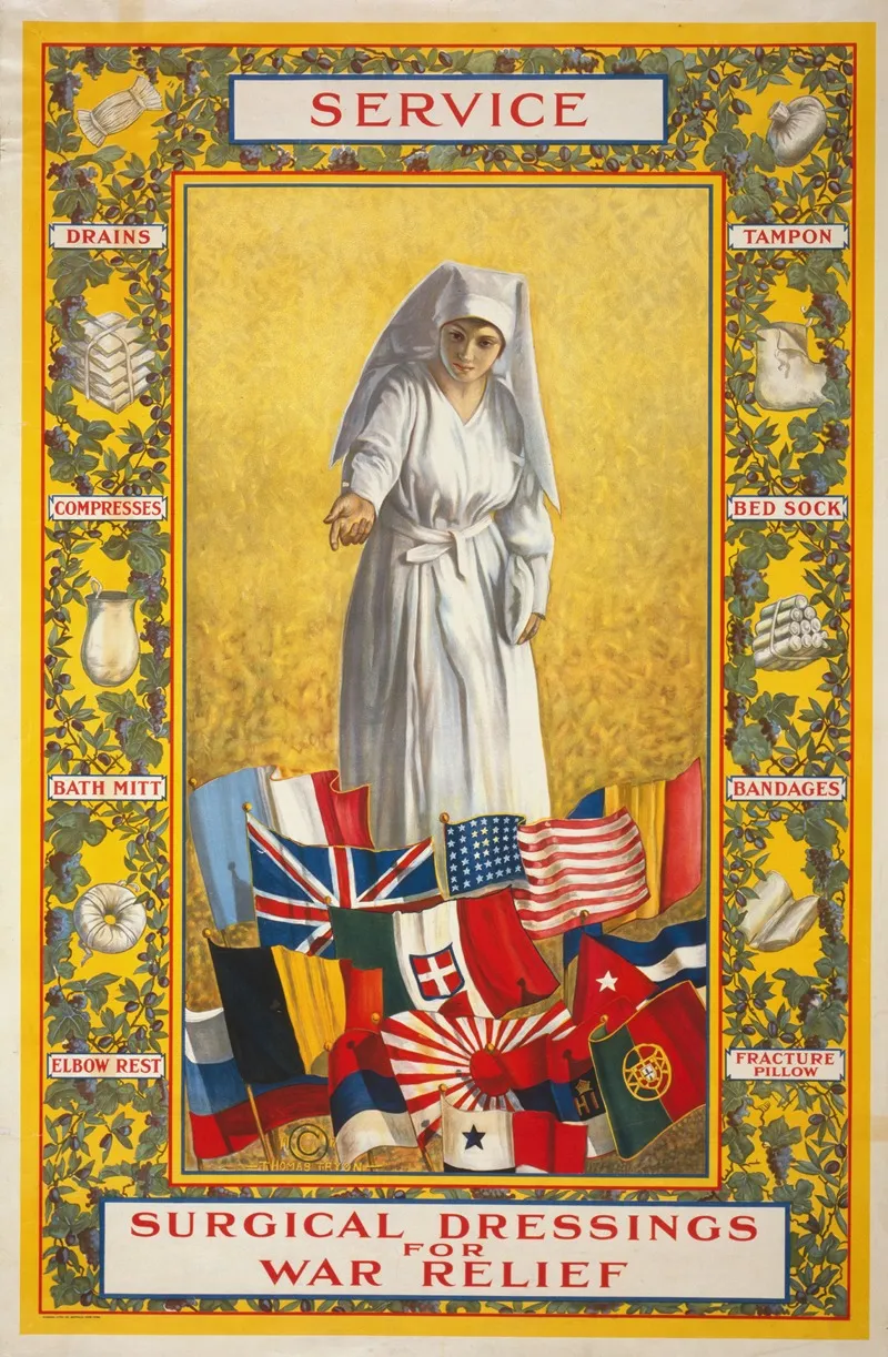 Service Surgical Dressings For War Relief Wall Art by Thomas Tryon - High-Resolution Digital Print