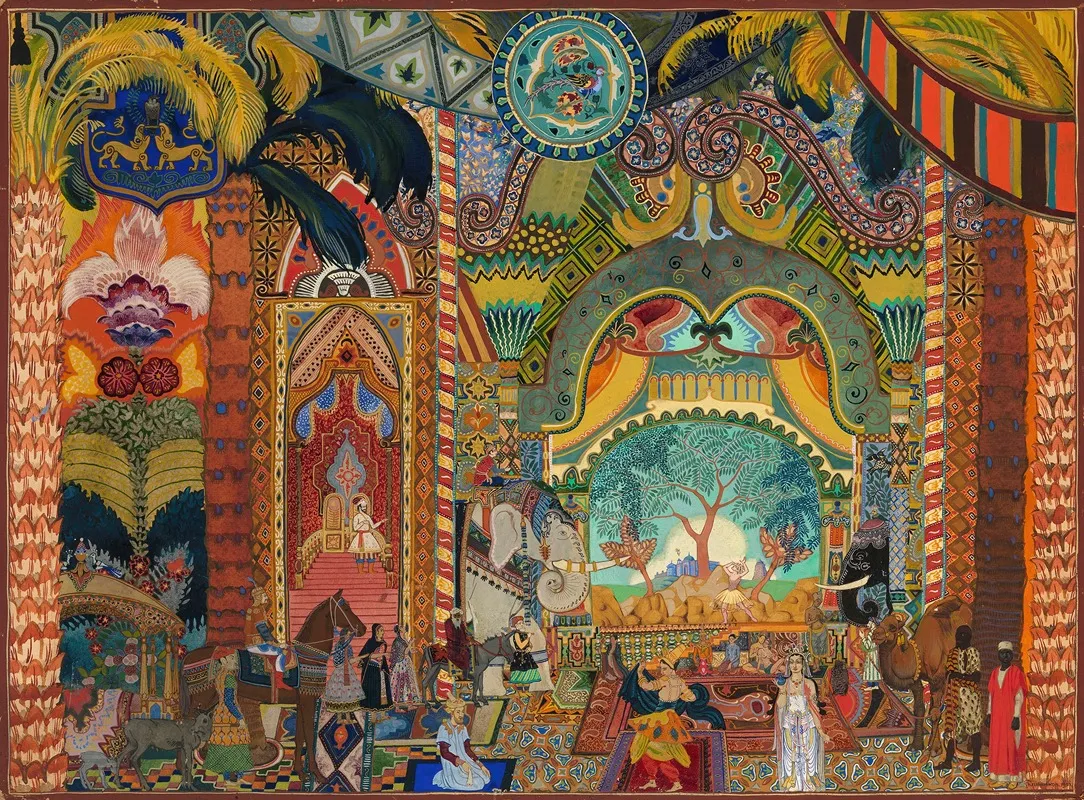 Set Design For The Ballet The Firebird Wall Art by Vladimir Pleshakov - High-Resolution Digital Print
