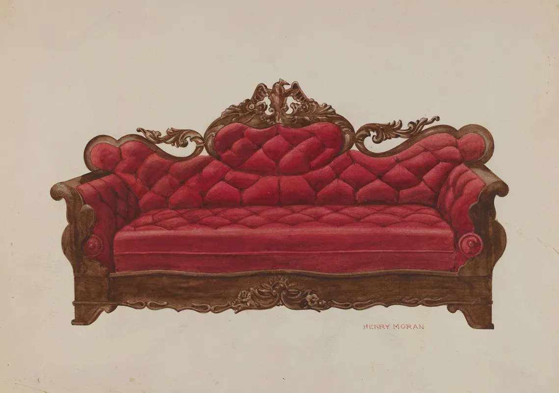 Settee Eagle Wall Art by Henry Moran - High-Resolution Digital Print
