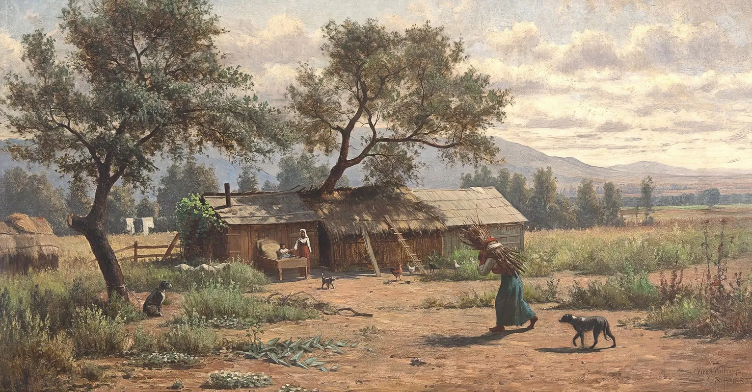 Settlement In The Napa Valley Near St Helena California Wall Art by Virgil Williams - High-Resolution Digital Print