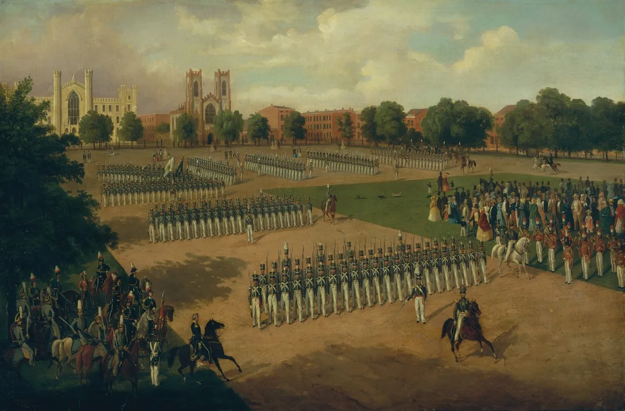 Seventh Regiment On Review Washington Square New York Wall Art by Otto Boetticher - High-Resolution Digital Print