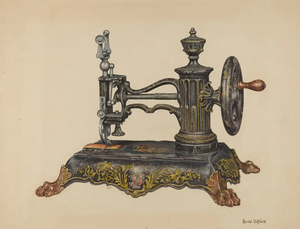 Sewing Machine 2 Wall Art by Harold Oldfield - High-Resolution Digital Print