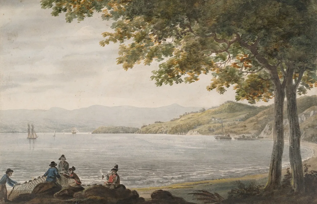 Shad Fishermen On The Shore Of The Hudson River