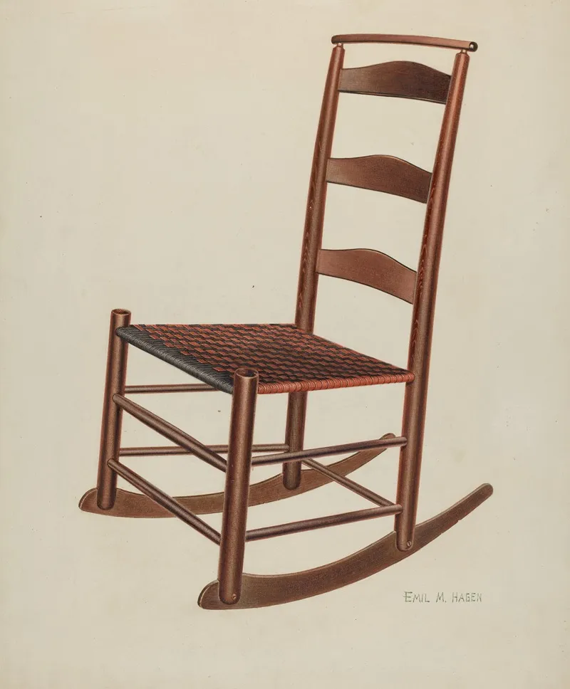 Shaker Chair 2 Wall Art by Emil Hagen - High-Resolution Digital Print