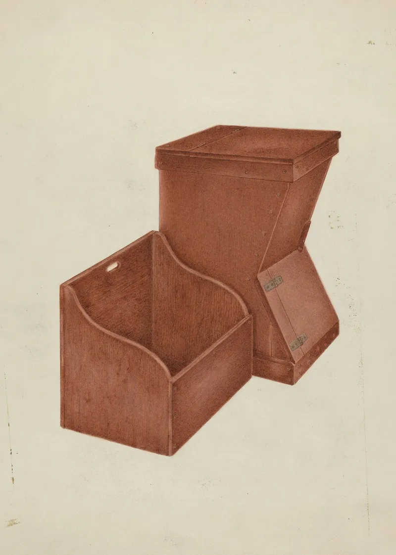 Shaker Wood Box And Kindling Box