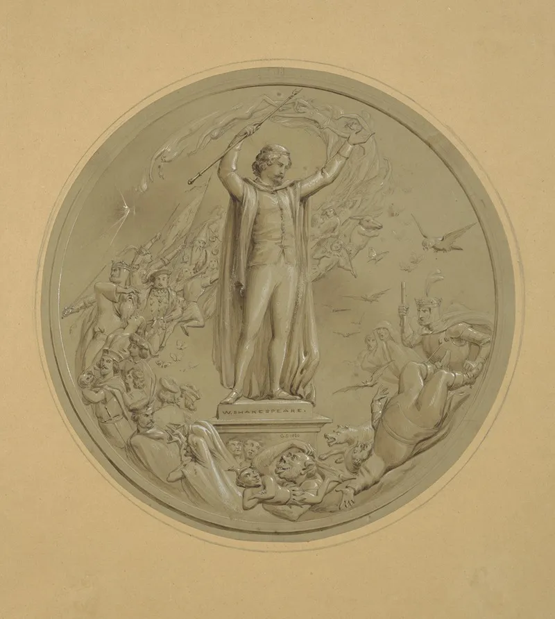 Shakespeare Invoking His Characters In The Plays Wall Art by George Strafford - High-Resolution Digital Print