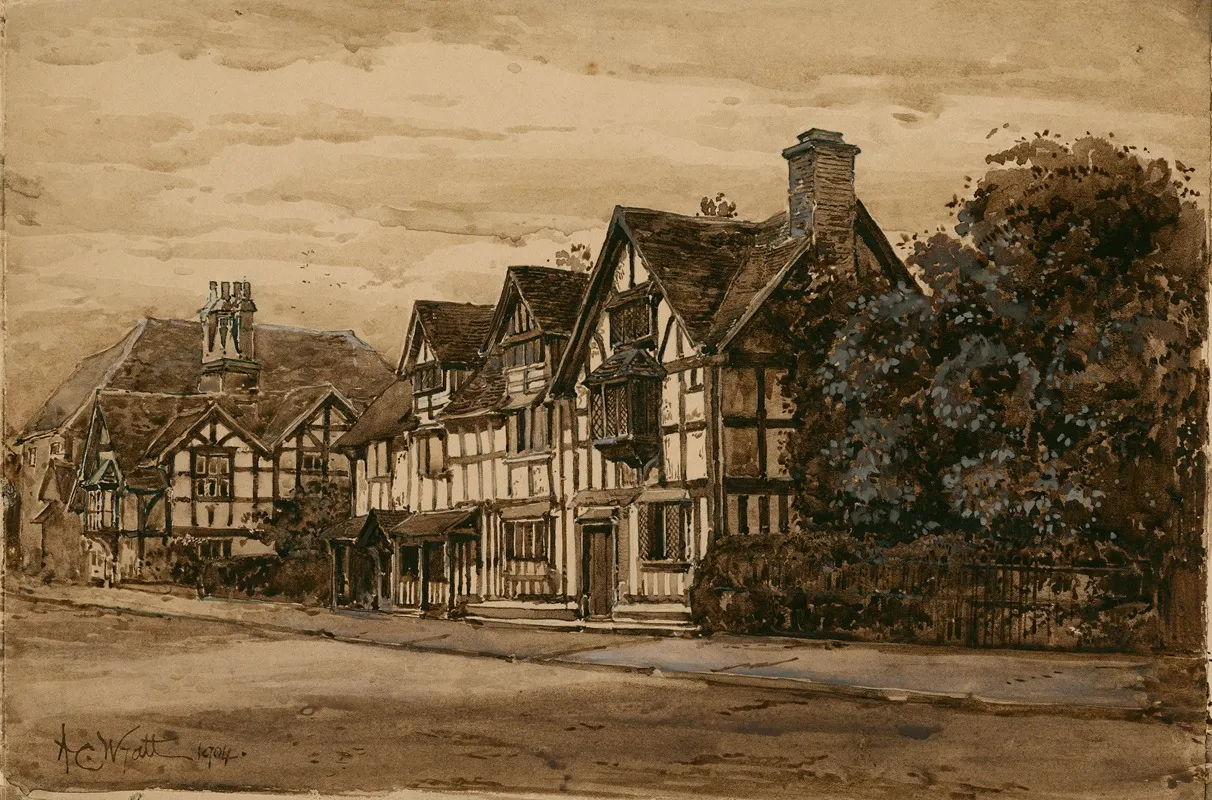 Shakespeares Birthplace Wall Art by A.C. Wyatt - High-Resolution Digital Print