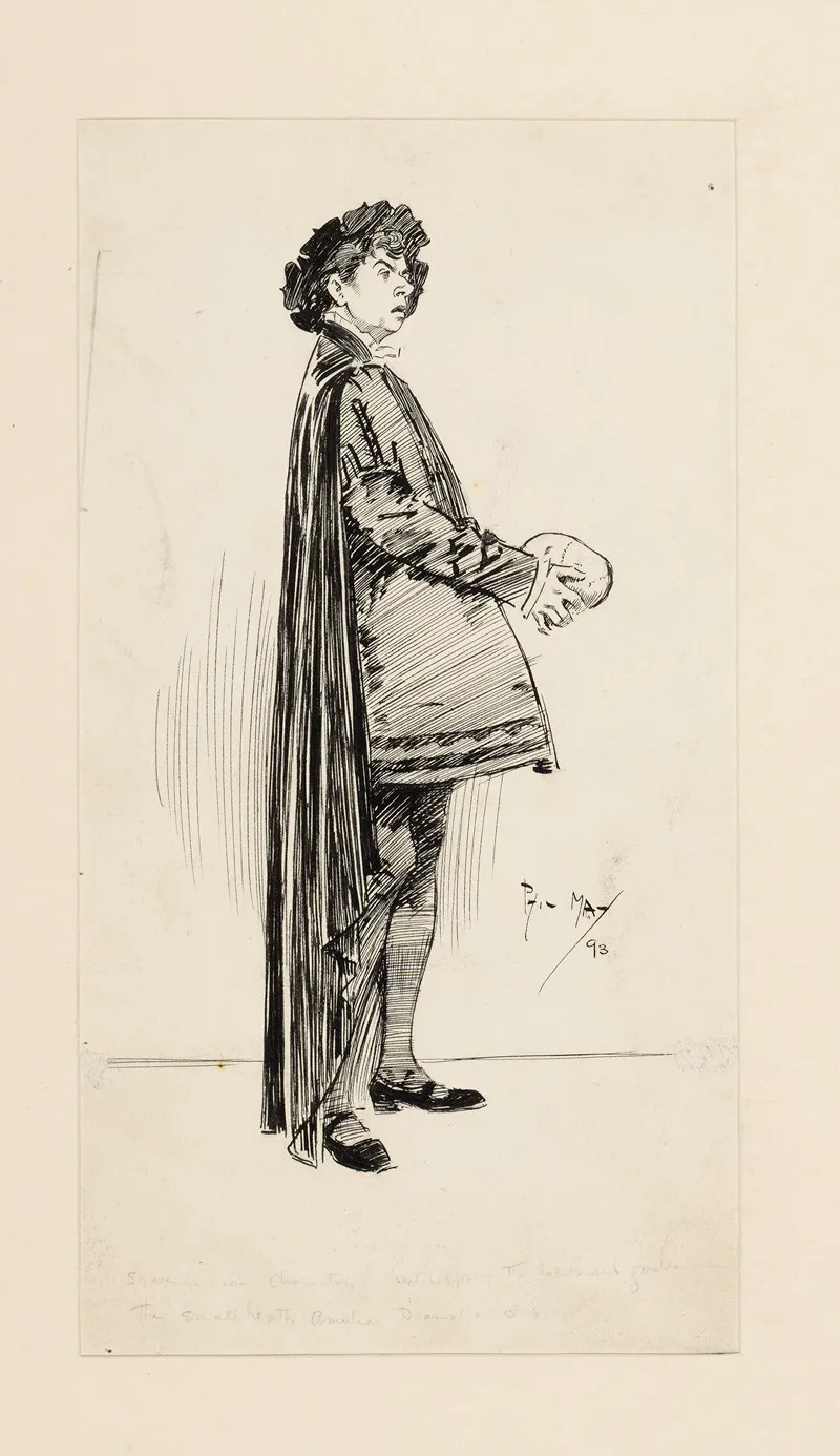 Shakesperian Characters Sketched From The Ladies And Gentleman The Smallheath Amateur Dramatic Club Hamlet Wall Art by Phil May - High-Resolution Digital Print