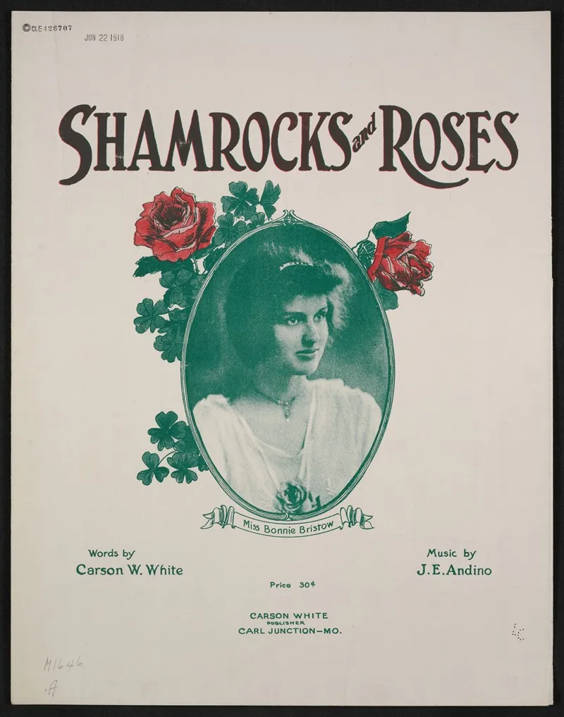 Shamrocks And Roses Wall Art by Anonymous - High-Resolution Digital Print