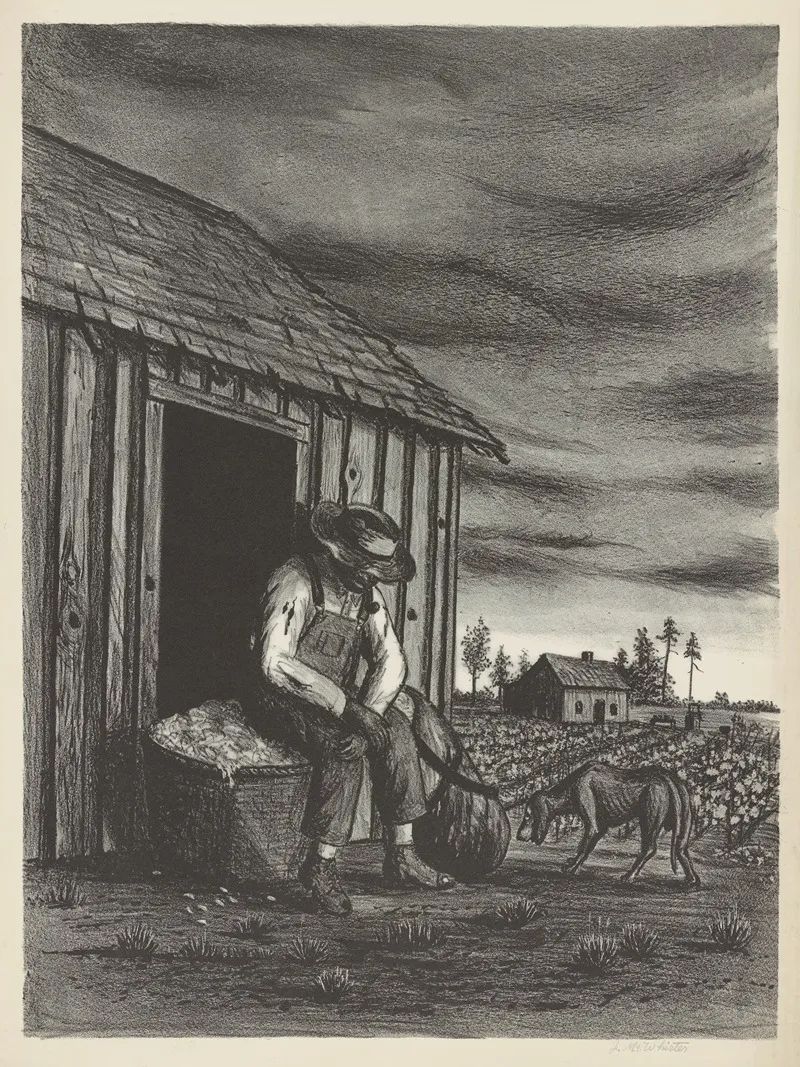 Sharecropper With Dog Wall Art by John MacWhirter - High-Resolution Digital Print