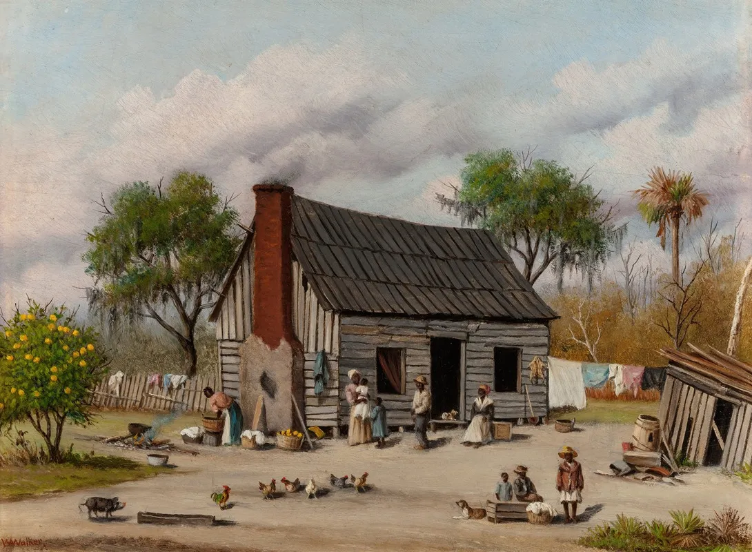 Sharecroppers Gathering In The Yard