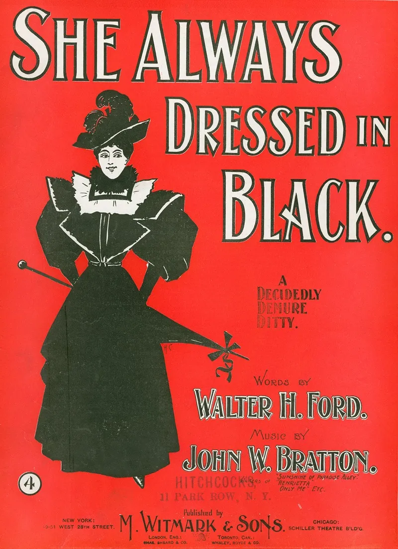 She Is Always Dressed In Black Wall Art by Anonymous - High-Resolution Digital Print