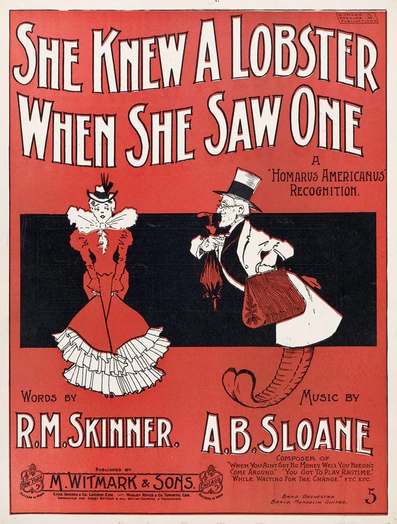 She Knew A Lobster When She Saw One Wall Art by Anonymous - High-Resolution Digital Print
