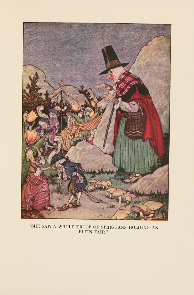 She Saw A Whole Troop Of Spriggans Holding An Elfin Fair Wall Art by Milo Winter - High-Resolution Digital Print