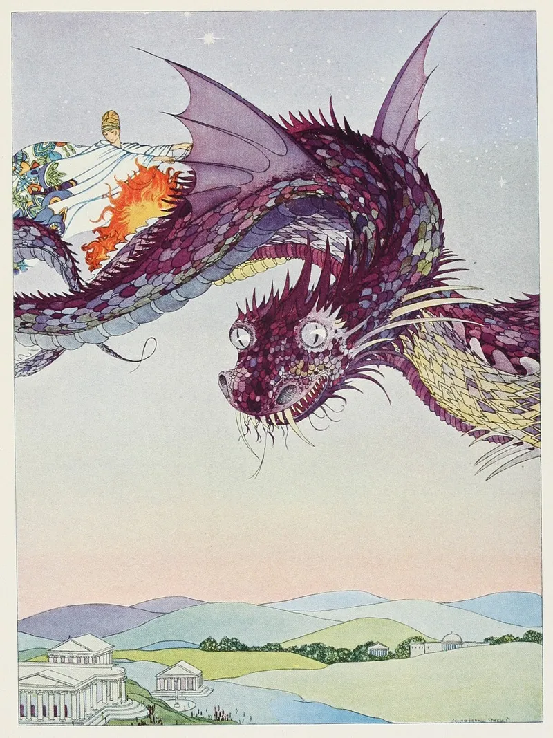 She Whipped Up The Snakes And Ascended High Over The City